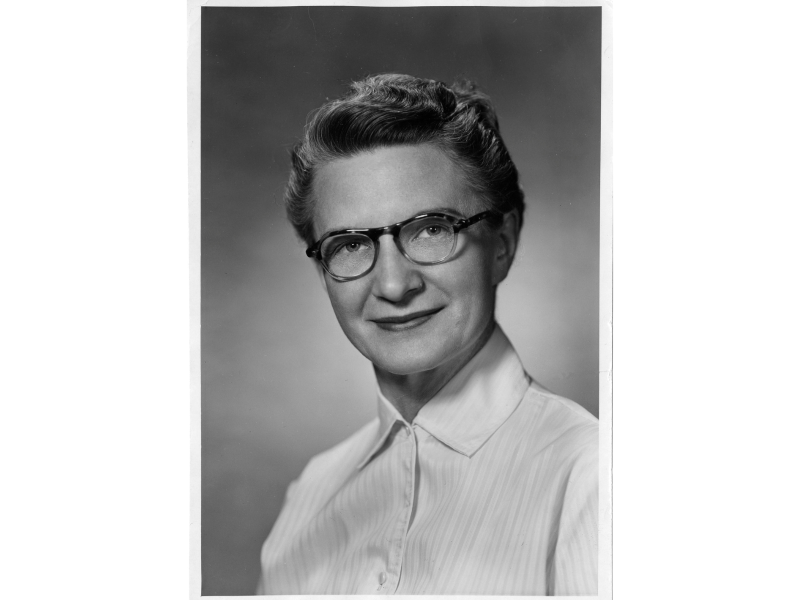 Formal black and white headshot of Mary Attree.