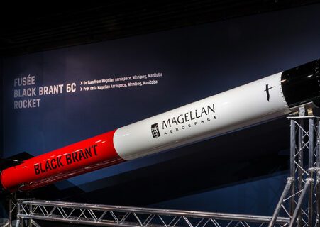 Black Brant 5C Rocket in the Science Gallery.