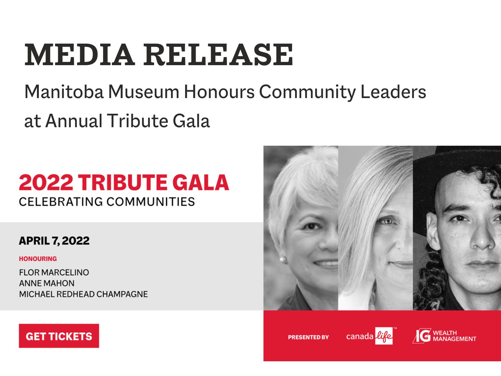 Manitoba Museum Honours Community Leaders at Annual Tribute Gala