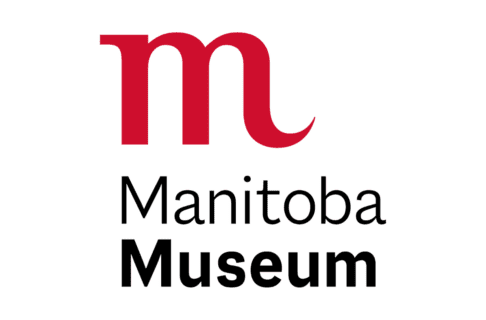Red M with the words Manitoba Museum in black below.