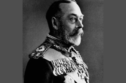 Photo credit: George V. Camera Press/Globe Photos Official portrait of King George V in uniform and wearing military medals.