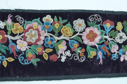 Colourful, floral beaded panel