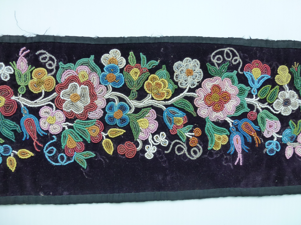 Colourful, floral beaded panel