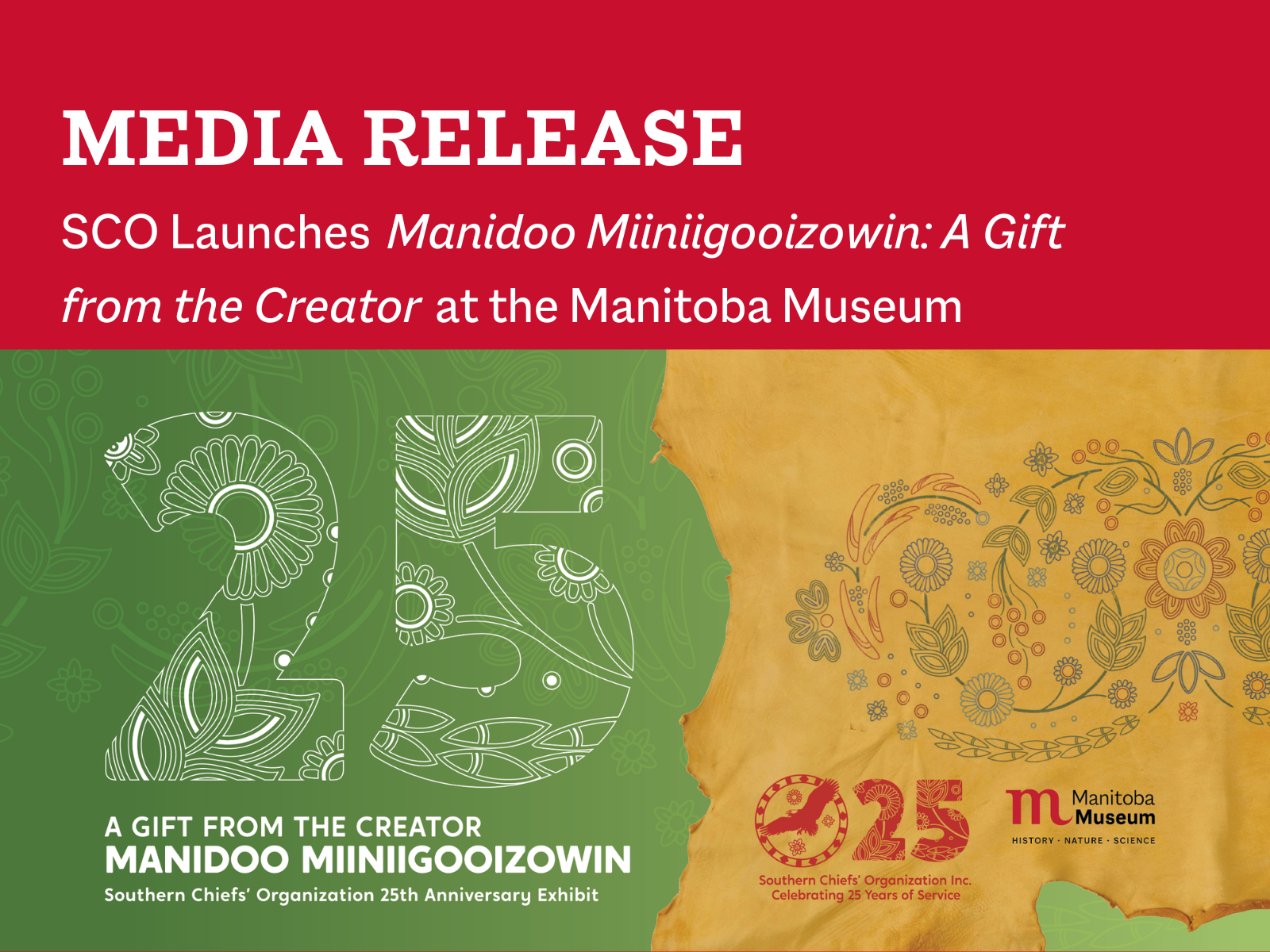 SCO Launches ‘Manidoo Miiniigooizowin: A Gift from the Creator’ at the Manitoba Museum