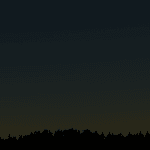 The western sky 45 minutes after sunset on March 4, 2026. Venus and Saturn are visible. Image created with DIGISTAR.