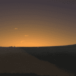 Venus, Mercury, and Saturn gather in the western sky after sunset. This view shows 6:30 p.m. local time on Feb. 25, 2026.