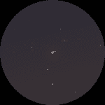 Binocular view of Saturn and Neptune, Feb. 16, 2026.