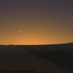 Venus, Mercury,and Saturn gather in the western sky after sunset. This view shows 6:45 p.m. local time on Feb. 28, 2026.