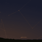 Comet 2025R3 (MAPS) as seen at 5:15 am local time on April 21, 2026. The view faces east-northeast.